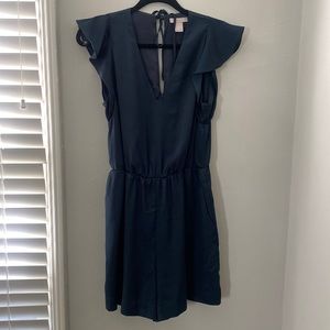 NWOT H&M Jumpsuit Dark Blue Silk - Like